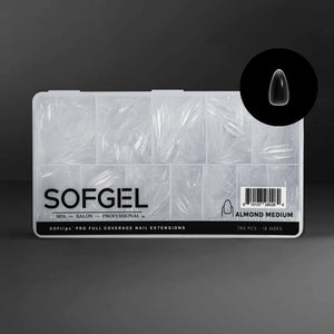 SOFGEL Full Cover Soft Gel Tips - Almond Medium