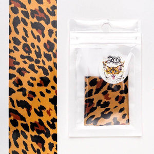 Zoo Nail Art Transfer Foil - Orange Leopard