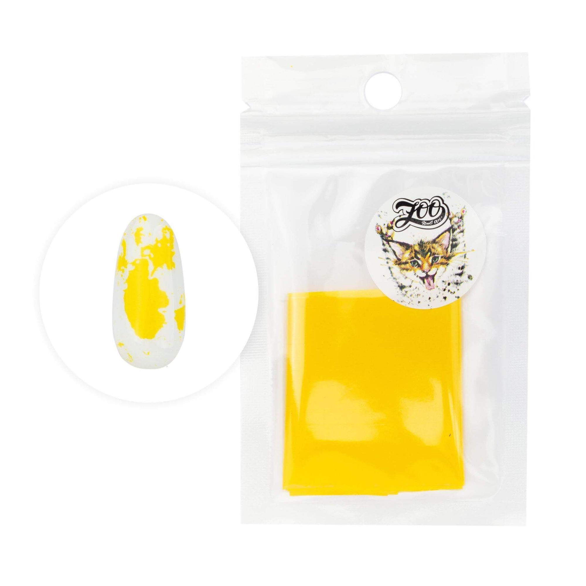 Zoo Nail Art Transfer Foil- Yellow