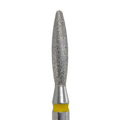 KMIZ Diamond Soft Tip Flame E-File Nail Drill Bit - Extra Fine Grit (Yellow) 2.3mm