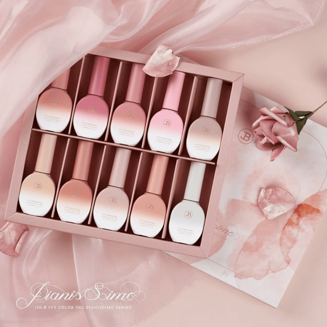 JIN.B Pianissimo Collection- 10 PCS Syrup Gel Polish Set
