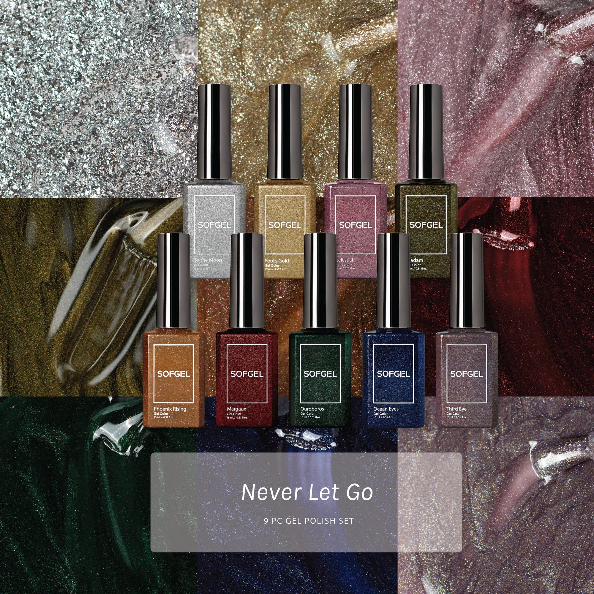 SOFGEL Never Let Go - Set of 9 Gel Colors