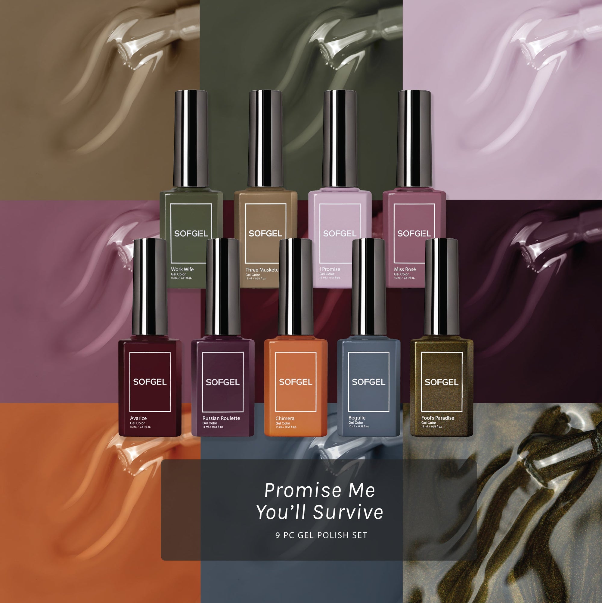 SOFGEL Promise Me You’ll Survive - Set of 9 Gel Colors