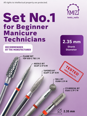 KMIZ Beginner E-File Nail Drill Bit Set #1