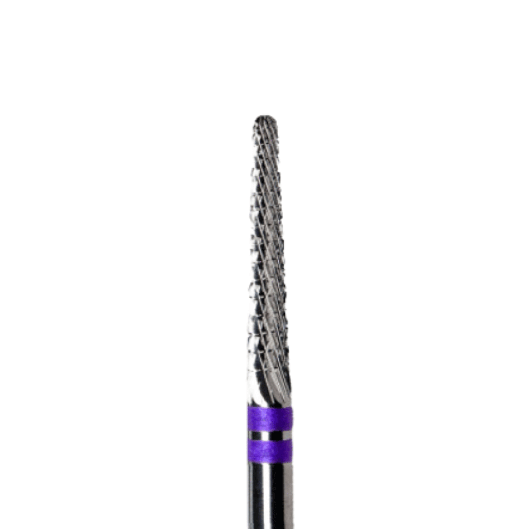 Carbide Corn Left Handed Nail Drill Bit - Coarse Grit (Purple) 2.3mm