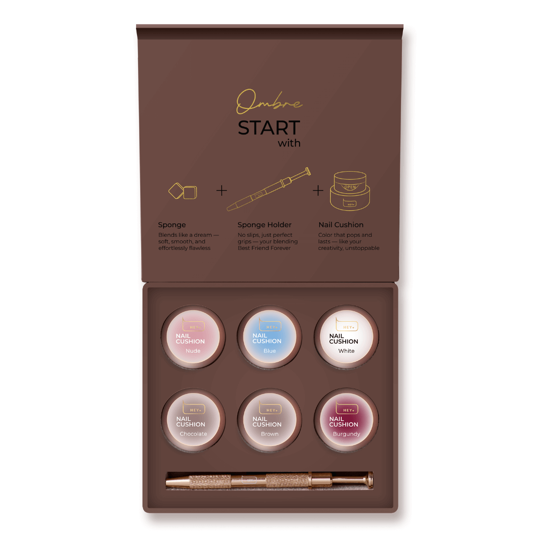 HEYLOVE (Hello) Nail Cushion set “Brown”, 6 pcs