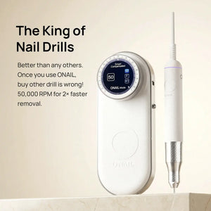 ONAIL AI Precision Portable Nail Drill Pro Max 50k RPM - White