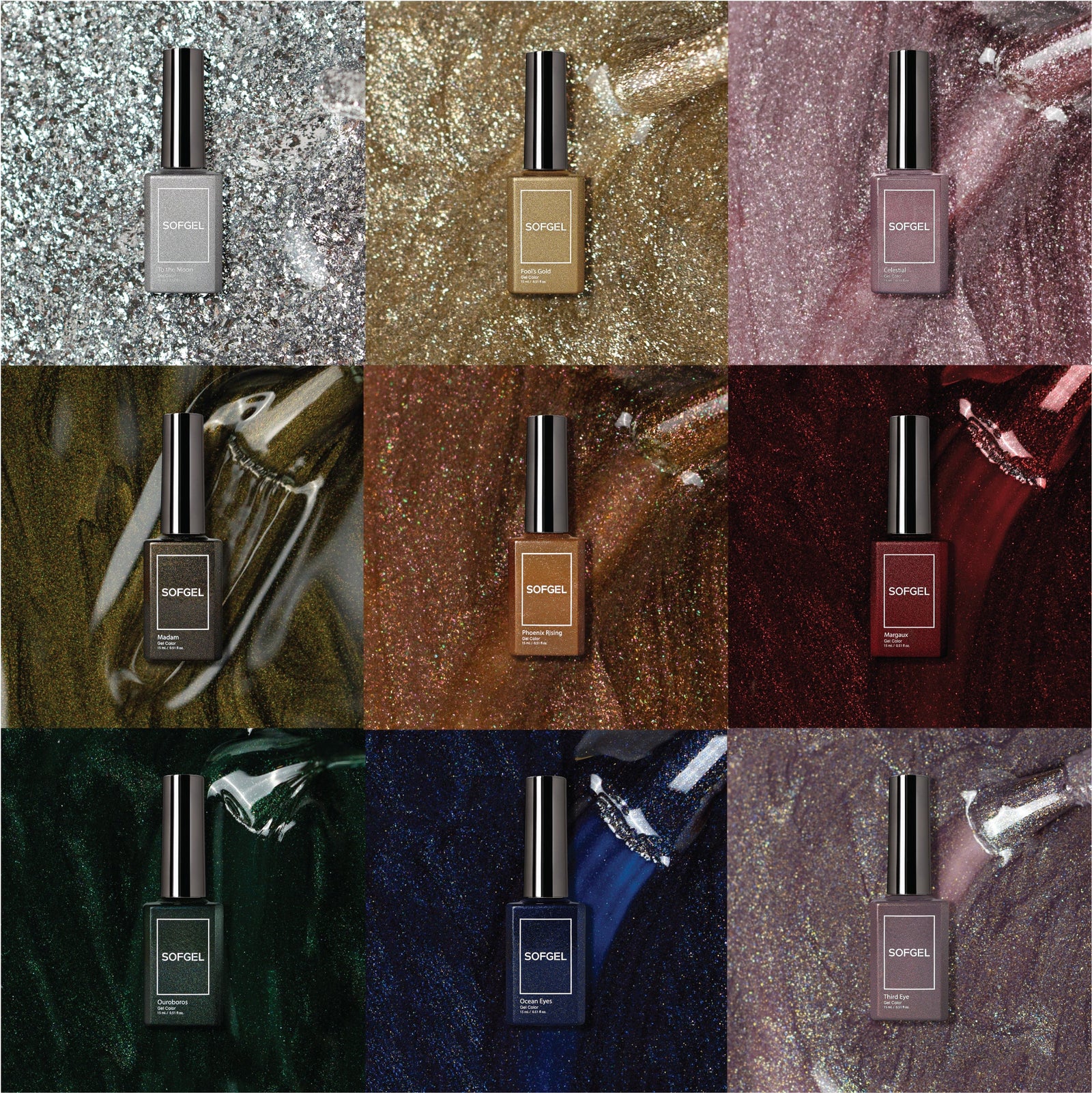 SOFGEL Never Let Go - Set of 9 Gel Colors