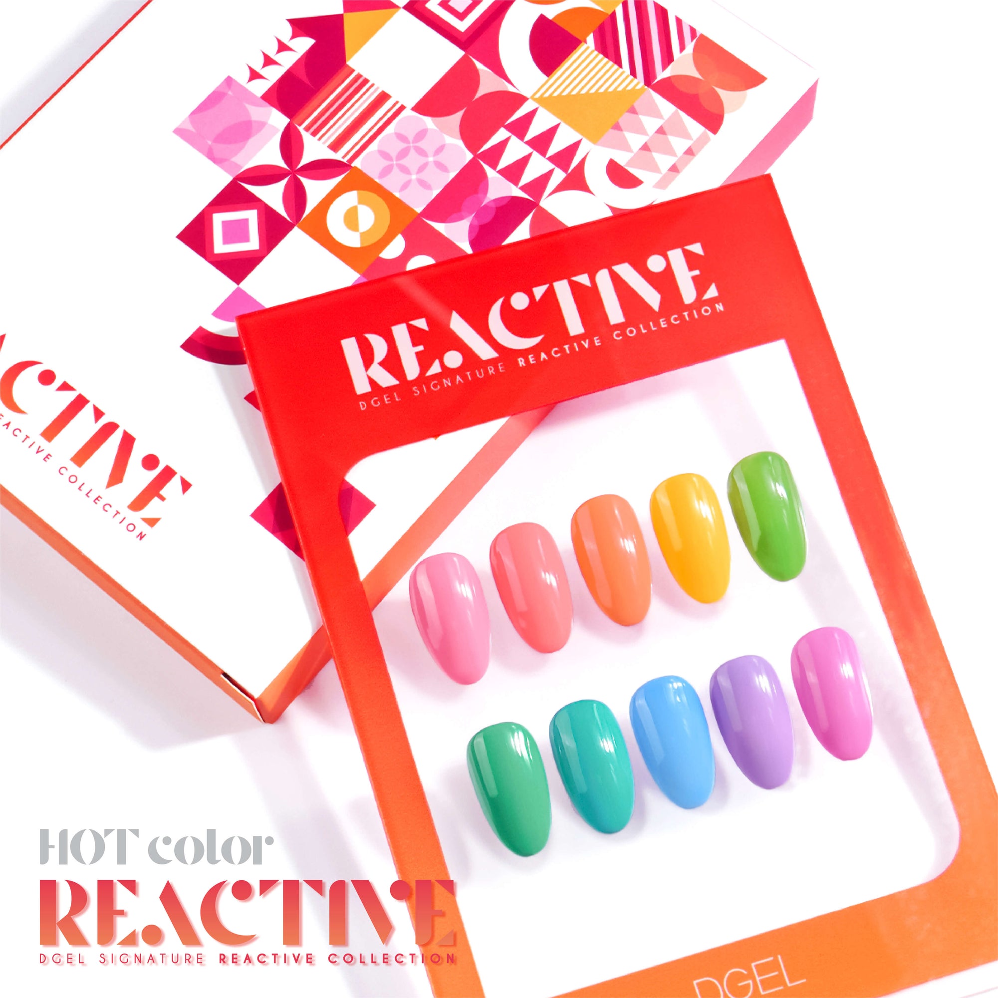 DGEL Reactive Collection - 10 PCS Gel Polish Set