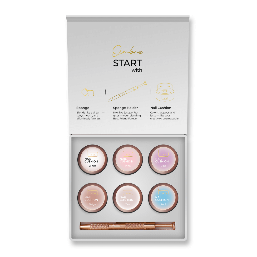 HEYLOVE (Hello) Nail Cushion set “White”, 6 pcs