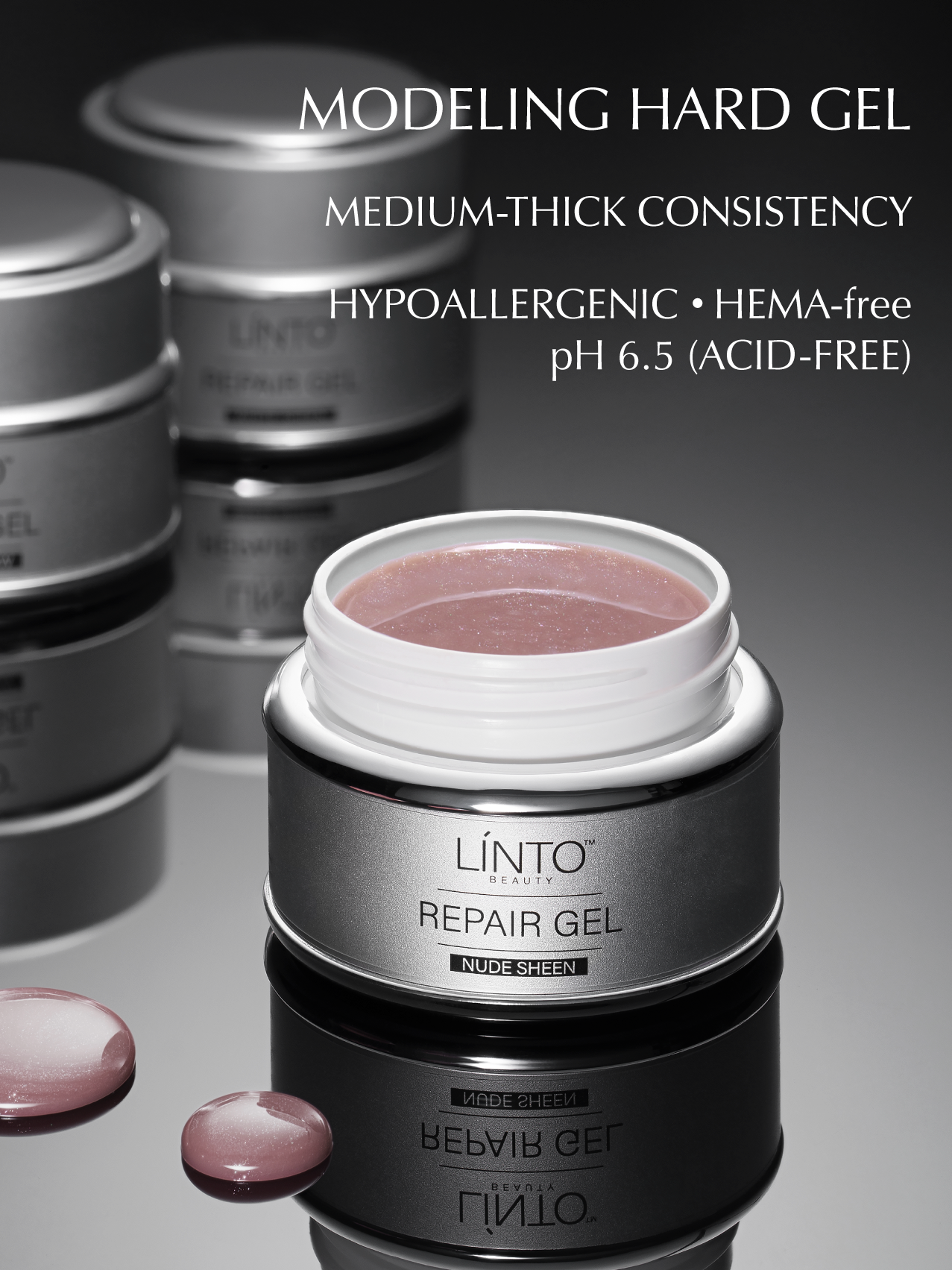 LINTO BEAUTY REPAIR GEL NUDE SHEEN 15ml / 0,5fl oz