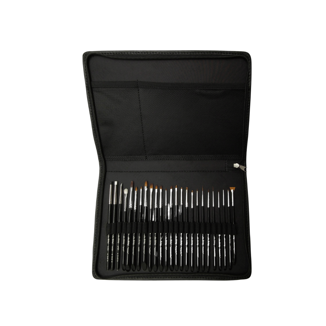 Ju.Bilej 25 pcs Premium Nail Art Brush Set No.16 (Case Included)