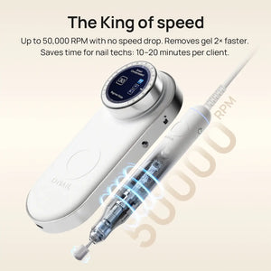 ONAIL AI Precision Portable Nail Drill Pro Max 50k RPM - White