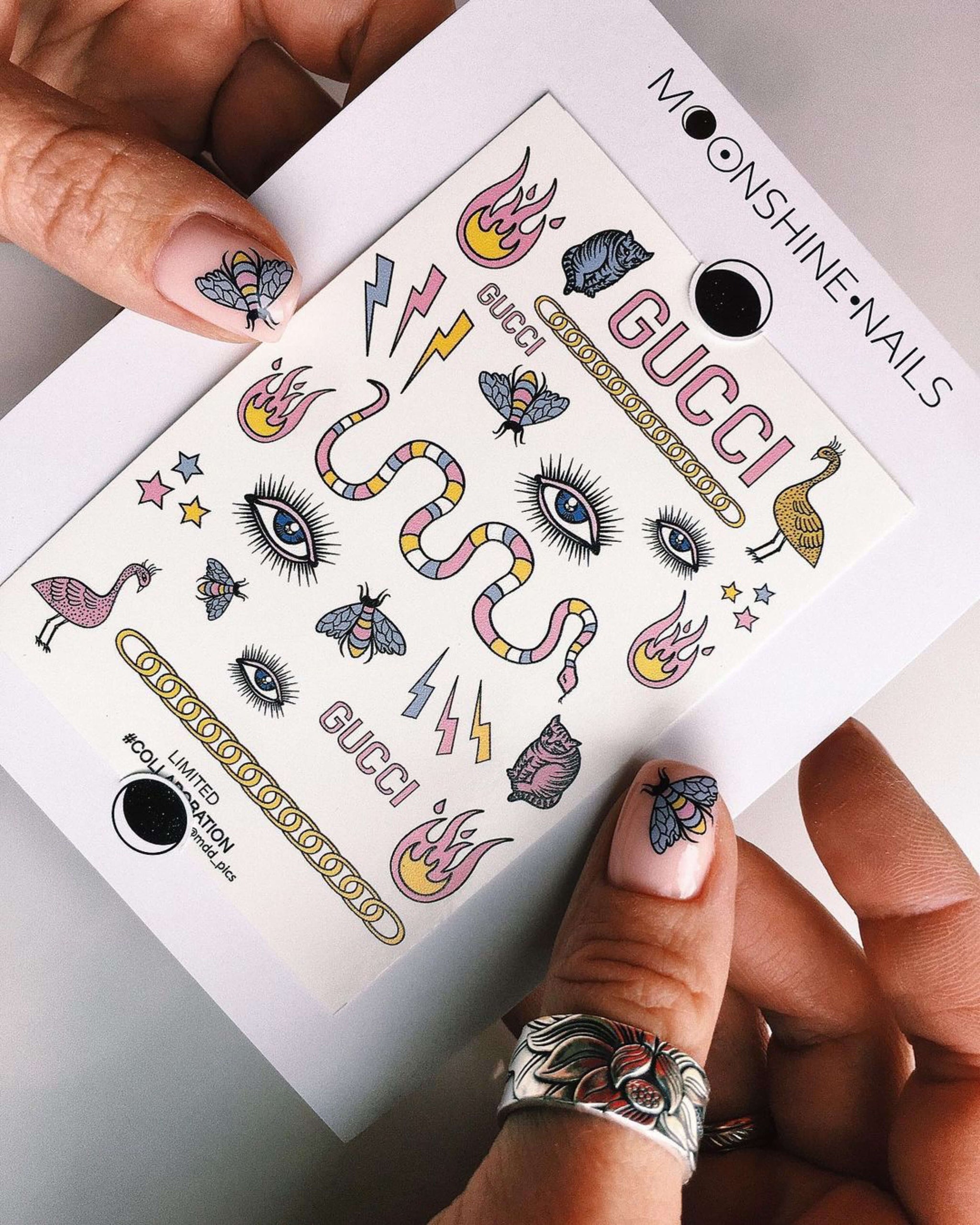 Nail design stickers TL0075 prada and gucci colored – Lac & Lash