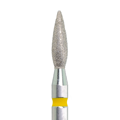 KMIZ Diamond Flame E-File Nail Drill Bit - Extra Fine Grit (Yellow) 2.3mm