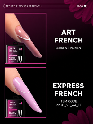 Dual Forms Ready2GO" by Maris.Kid - Arched Almond Art French Tip