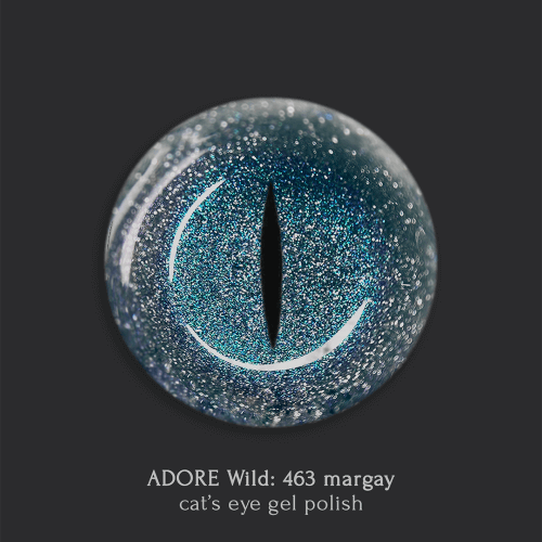 Adore Professional Wild Cat Eye Gel Polish - Platinum Blue Tints
