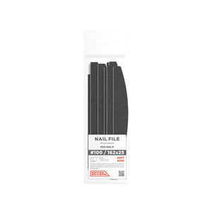 Nippon Nippers Disposable Semi-Oval Nail Files with Foam Base 15/30 Pcs: Black