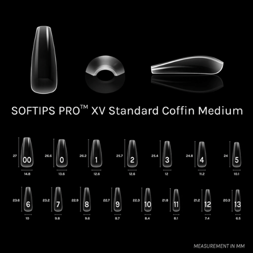 SOFTIPS Pro XV Nail Extensions - Coffin Medium