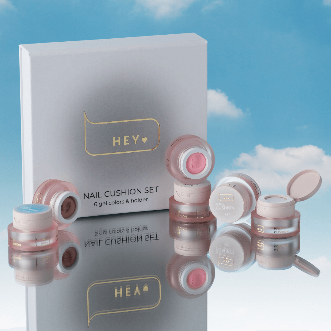 HEYLOVE (Hello) Nail Cushion set “White”, 6 pcs