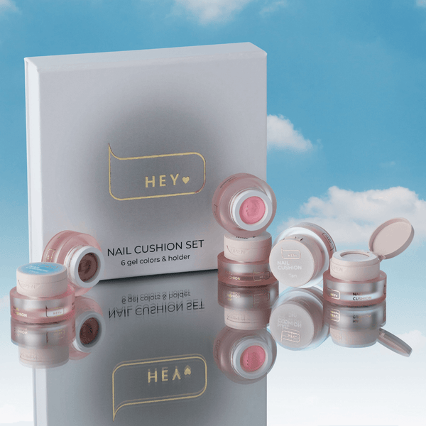 HEYLOVE (Hello) Nail Cushion set “White”, 6 pcs - Nail Mart USA
