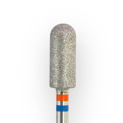 KMIZ Twin Diamond Rounded Cylinder E-File Nail Drill Bit - Fine & Medium 5.0mm
