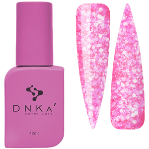 DNKa Cover Base #0065 Kiss Pink with Flakes, 12 ml