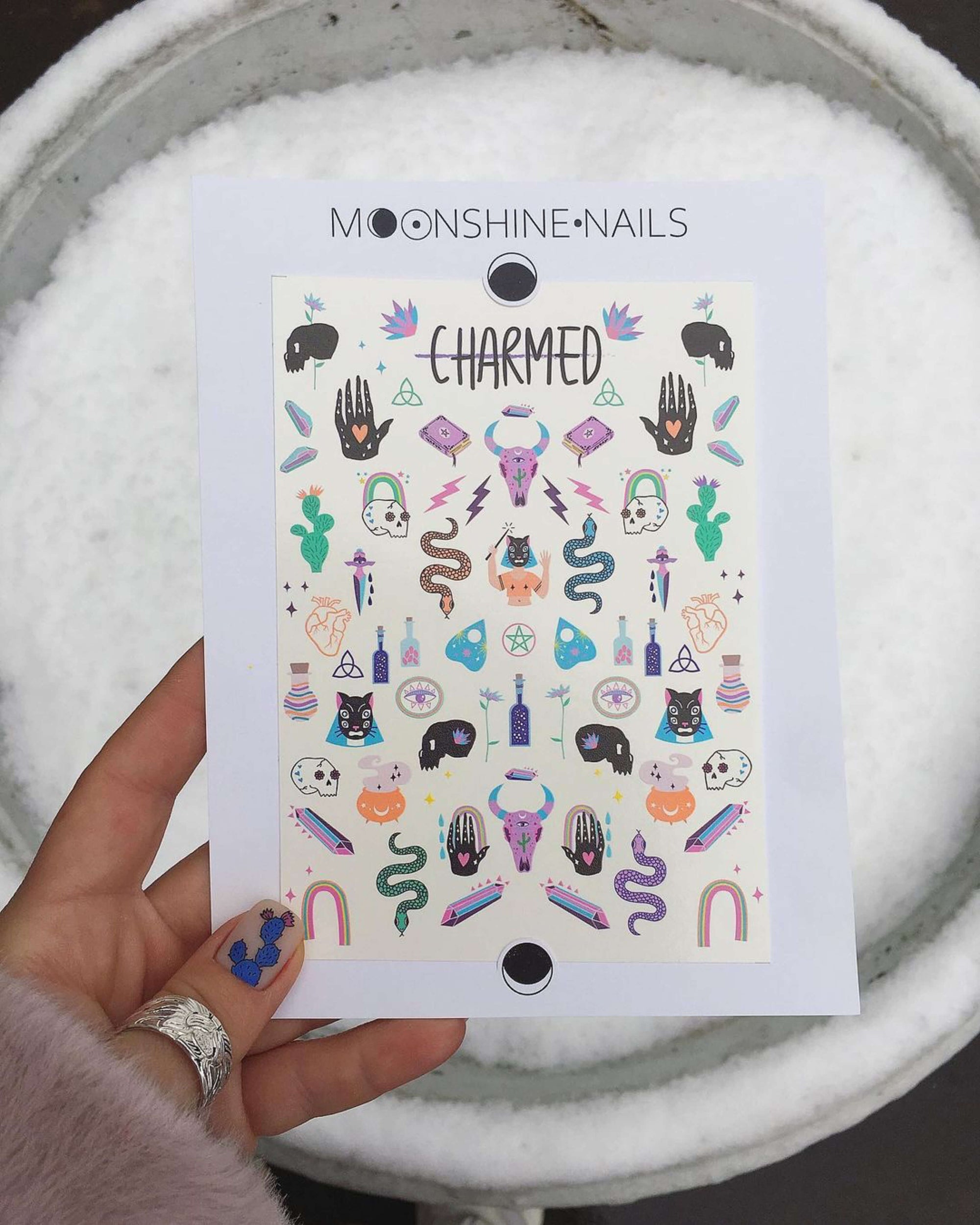 Moonshine Nails Charmed Two Decal/Slider (large)