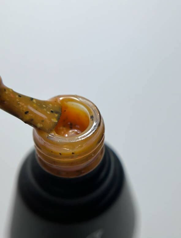 Siller Terrazzo Rubber Base #5 - Orange w/ Black and White Gold Potal