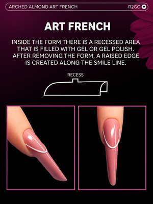 Dual Forms Ready2GO" by Maris.Kid - Arched Almond Art French Tip
