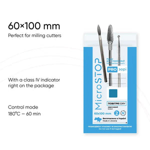 MicroStop PROzori  Sterilization Pouches Class 4 Indicator- 60x100 mm (100 Pcs)