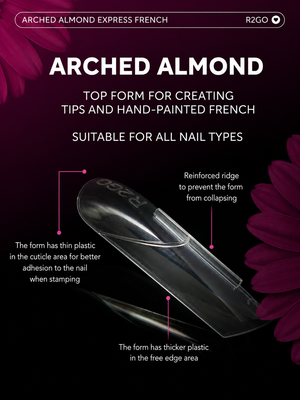 Dual Forms Ready2GO" by Maris.Kid - Arched Almond Express French Tip