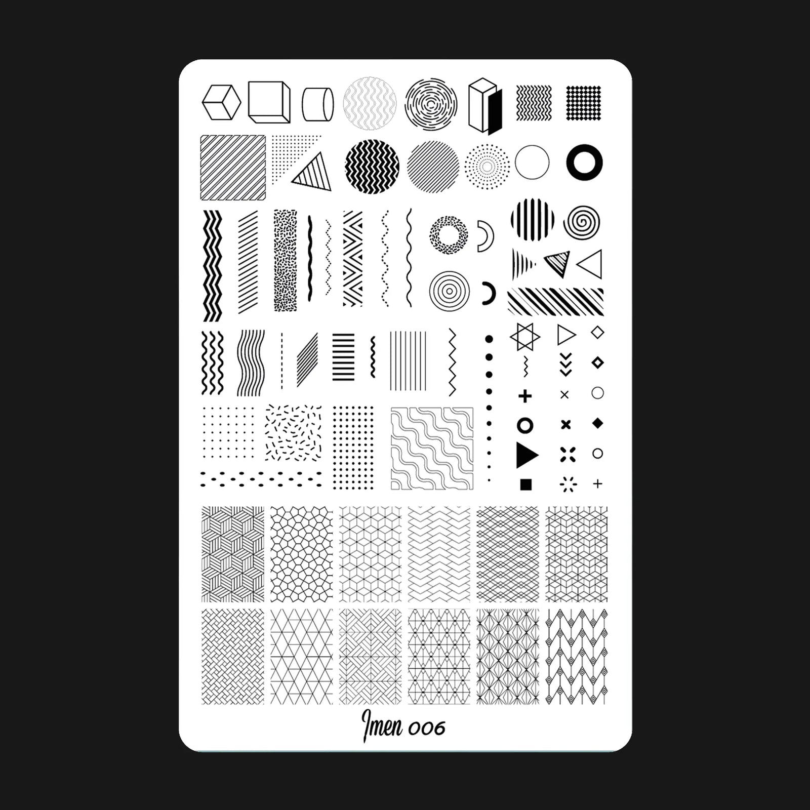 Stamping plate IMEN 006
