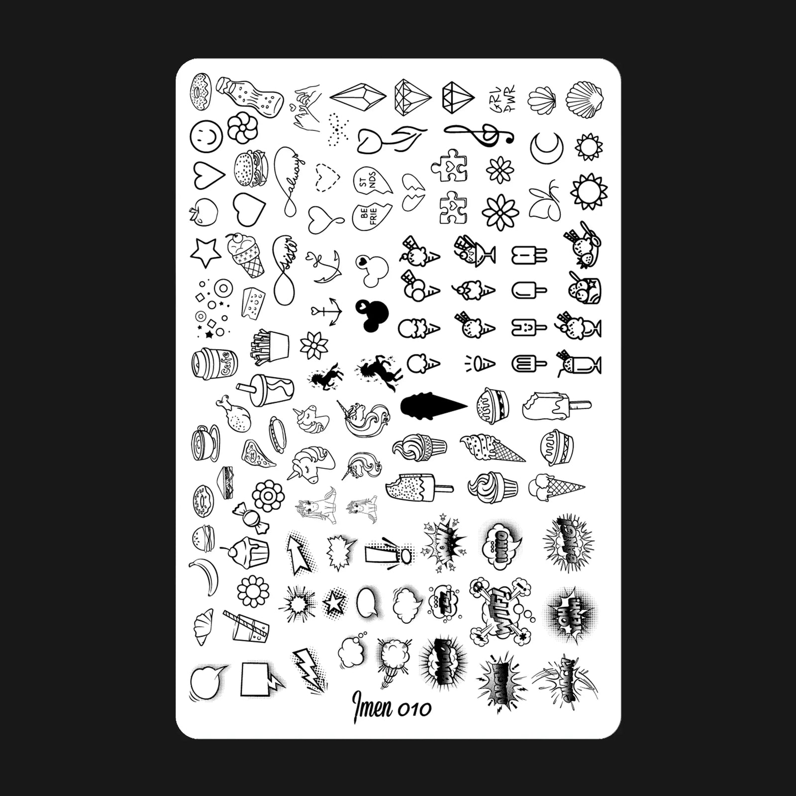 Stamping plate IMEN 010
