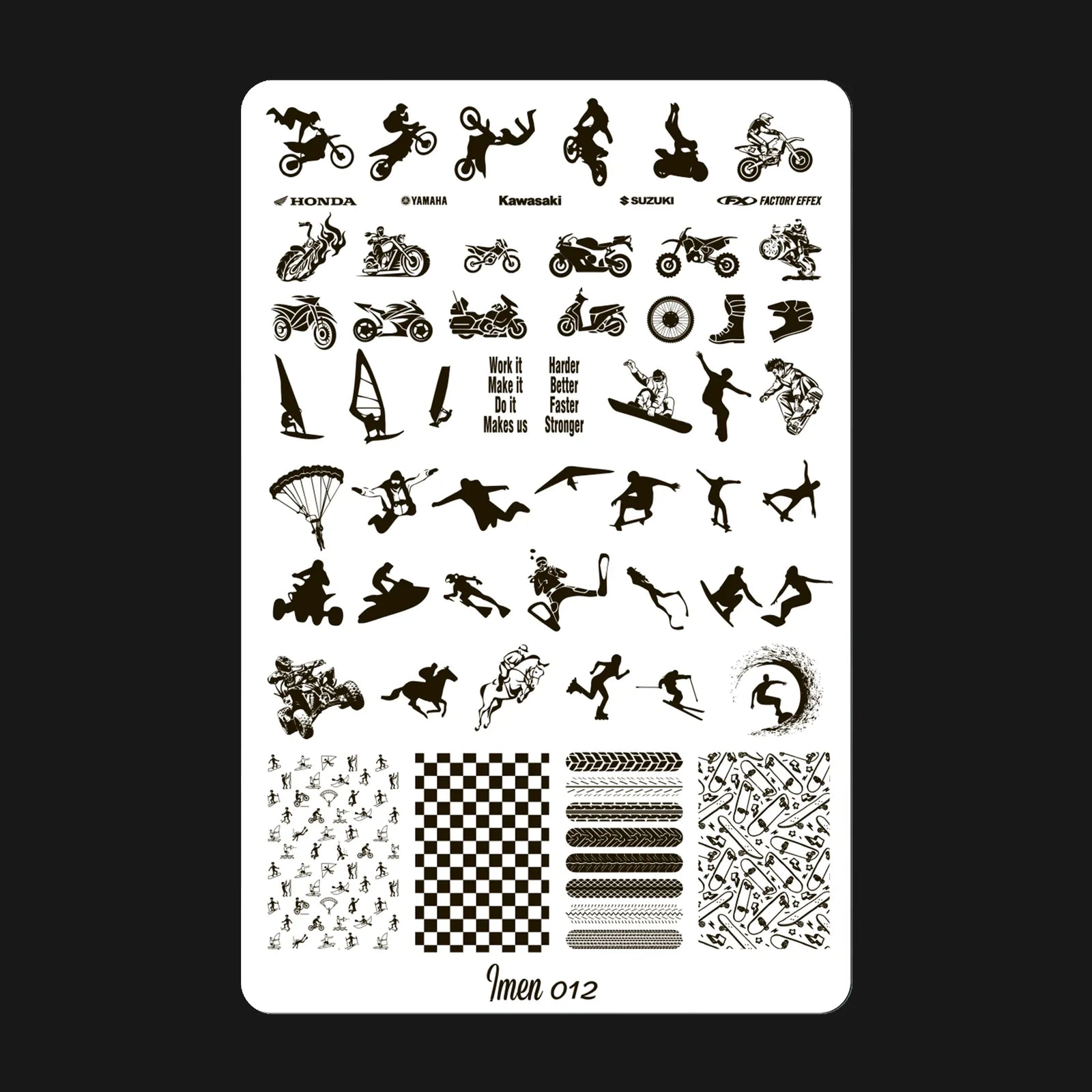 Stamping plate IMEN 012