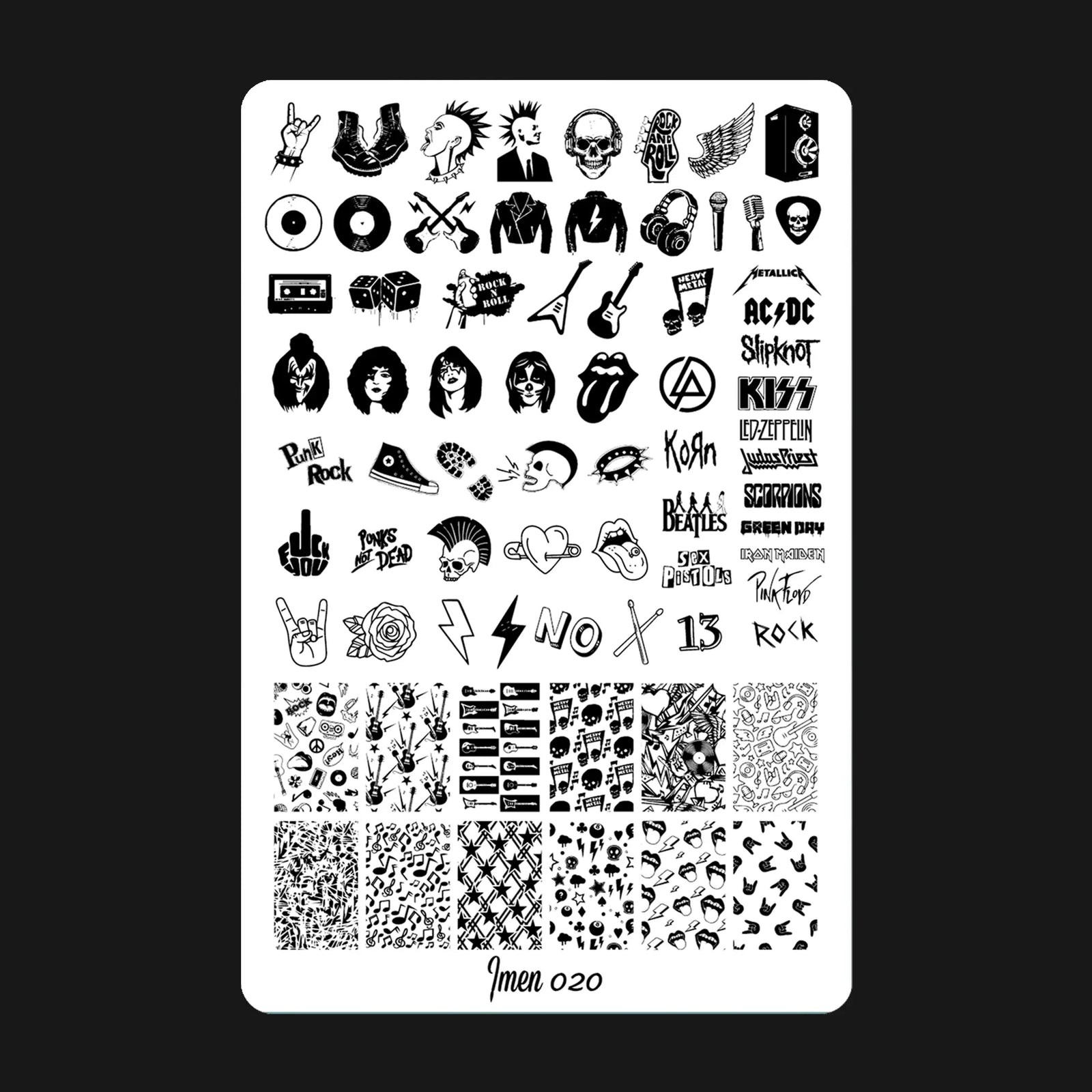 Stamping plate IMEN 020