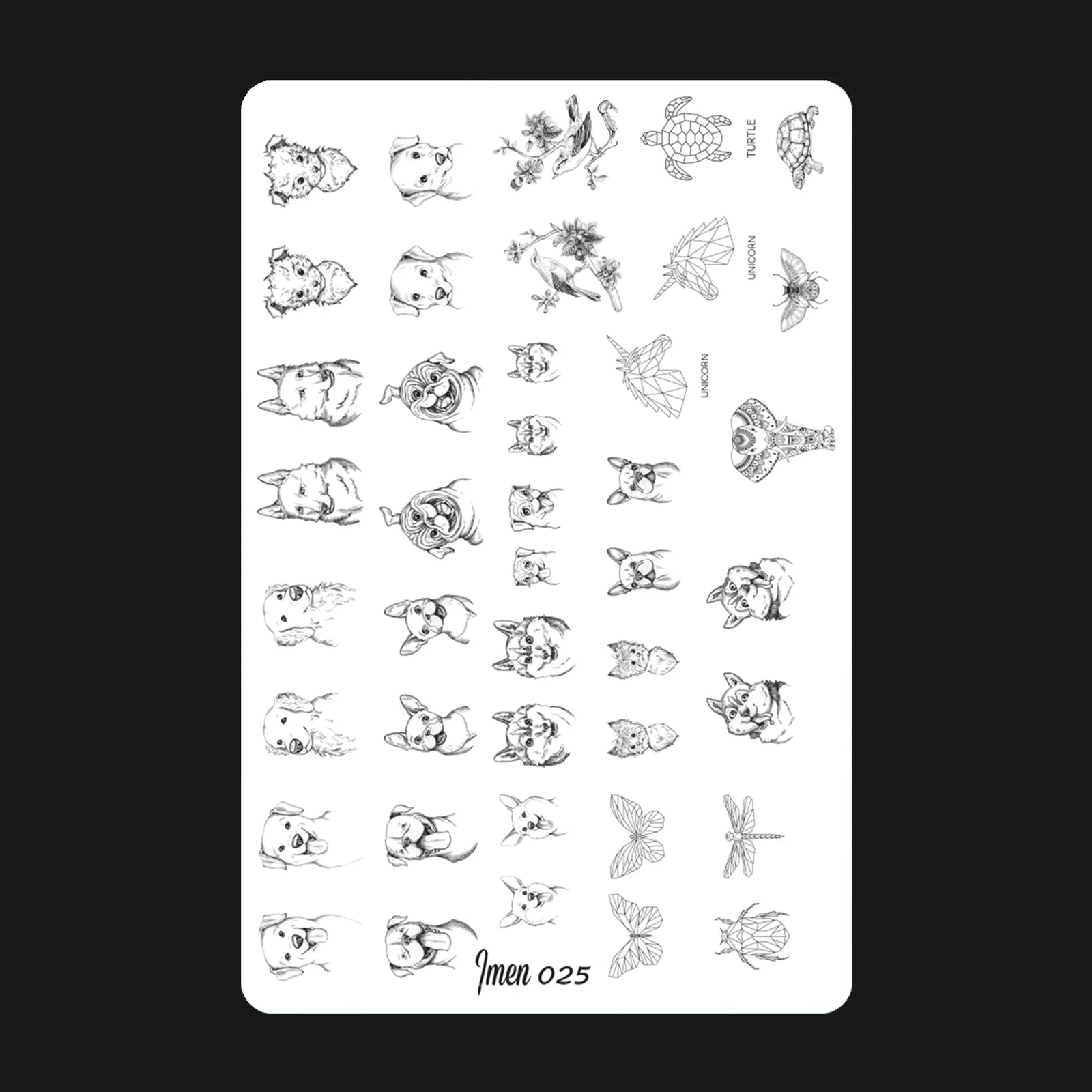 Stamping plate IMEN 025