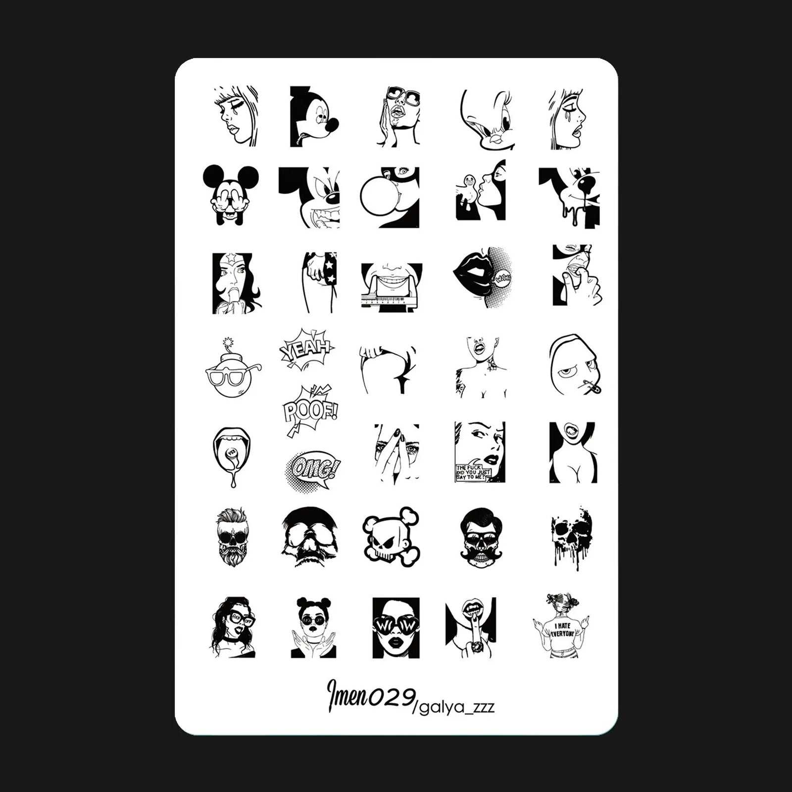 Stamping plate IMEN 029