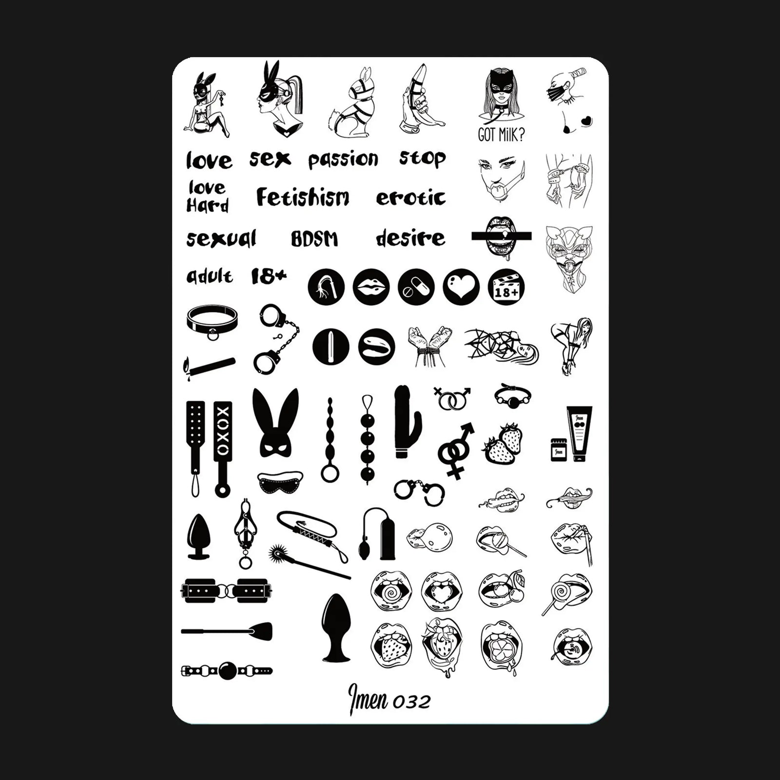 Stamping plate IMEN 032
