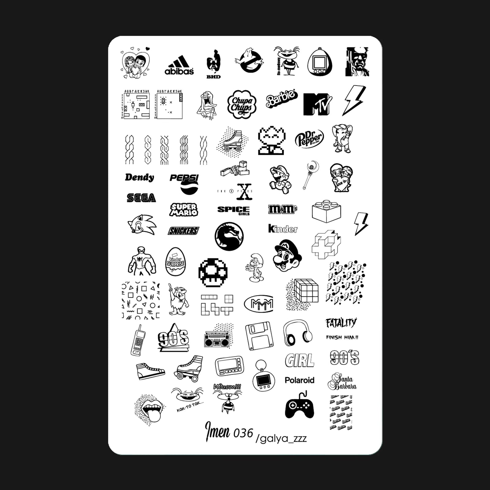 Stamping plate IMEN 036