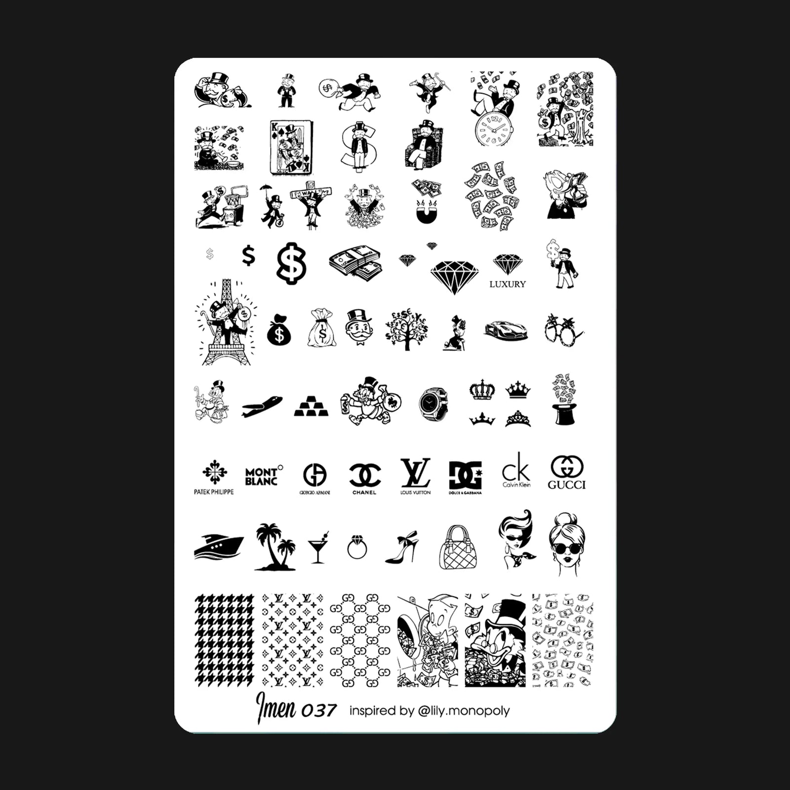 Stamping plate IMEN 037