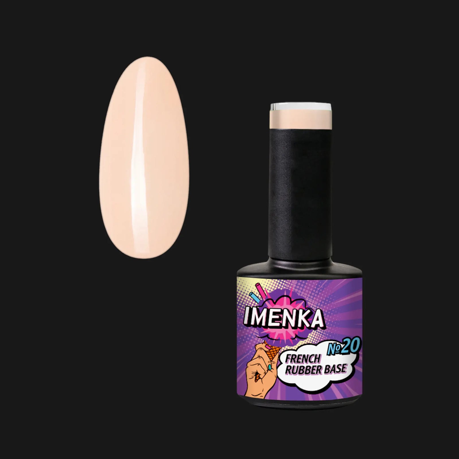 Rubber Base Gel Imenka V1 020, 12ml