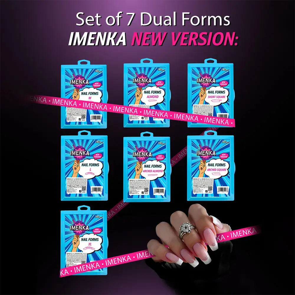 Dual Forms Imenka - Combo Pack of 7 (Almond, Arched Almond, Arched Square, Short Square, M, L, XL)