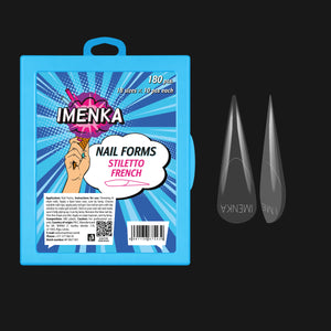 Imenka Nail Forms "Stiletto French", 180pcs