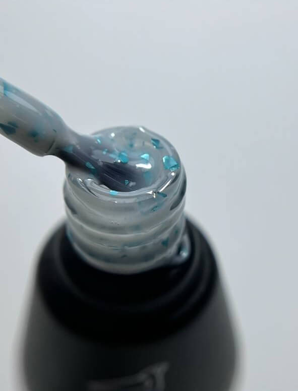 Siller Terrazzo Rubber Base #6 - Milky w/ Turquoise Potal