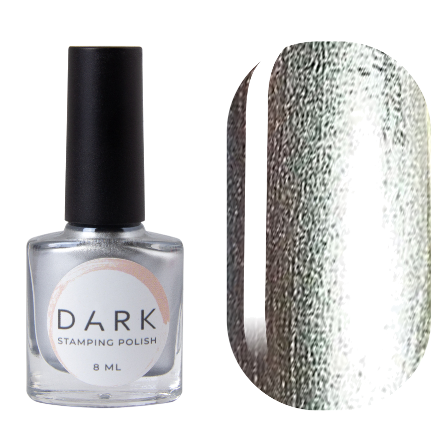 DARK Stamping Polish Silver #03, 8ml