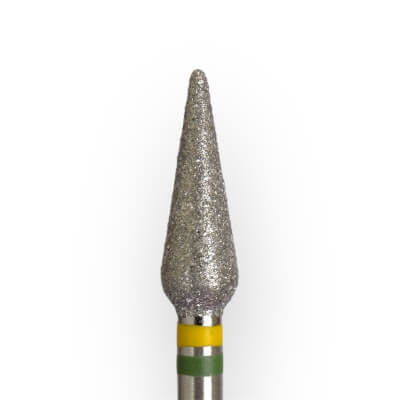 KMIZ Twin Diamond Rounded Drop E-File Nail Drill Bit - Extra Fine & Coarse 4.0mm