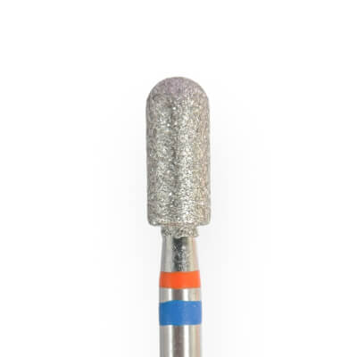 KMIZ Twin Diamond Rounded Cylinder E-File Nail Drill Bit - Fine & Medium 3.5mm