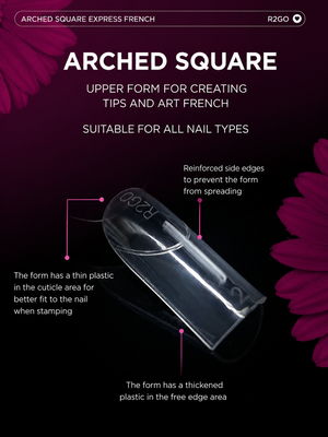 Dual Forms Ready2GO" by Maris.Kid - Arched Square Express French Tip
