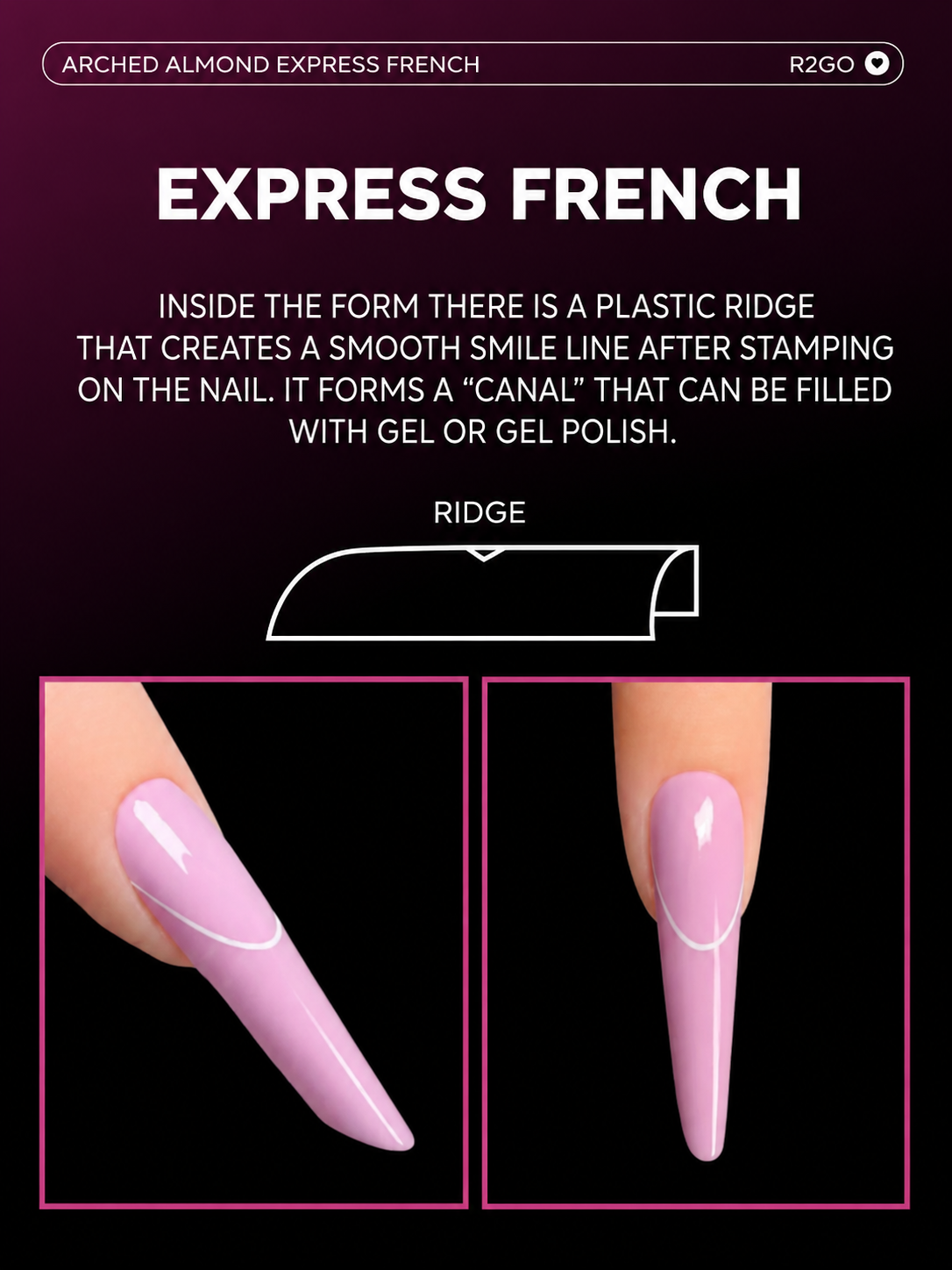 Dual Forms Ready2GO" by Maris.Kid - Arched Almond Express French Tip
